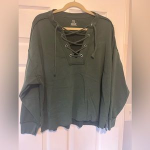 Aerie cross cross sweat shirt